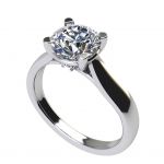 NANA Jewels NANA Sterling Silver Round Brilliant Cut Lucita Solitaire Engagement Wedding Ring Made with Pure Brilliance Zirconia