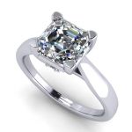 NANA Jewels 1.50 to 3.00ct Asscher Cut simulated Diamond Engagement Ring 10K-14K-Sterling Silver Lucita