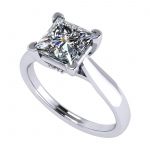 1.50-3.00ct Princess Solitaire Engagement Ring Lucita Wedding Ring Pure Brilliance Zirconia Sterling Silver