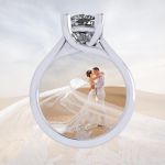 NANA Jewels Cushion Cut Simulated Diamond Solitaire Engagement ring Lucita style 1.5 to 3.0 carat Pure Brilliance Zirconia