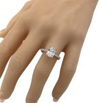 Central Diamond Center VOUS Solitaire Engagement Rings w/Sides Series in Solid Sterling Silver with Pure Brilliance Zirconia