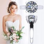 NANA Jewels NANA Sterling Silver Round Brilliant Cut Lucita Solitaire Engagement Wedding Ring Made with Pure Brilliance Zirconia