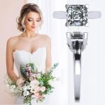 NANA Jewels 1.50 to 3.00ct Asscher Cut simulated Diamond Engagement Ring 10K-14K-Sterling Silver Lucita