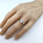 NANA Jewels Cushion Cut Simulated Diamond Solitaire Engagement ring Lucita style 1.5 to 3.0 carat Pure Brilliance Zirconia