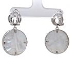 Sterling Silver CZ &amp; Mother of Pearl Tree of Life Pendant Necklace or Earrings
