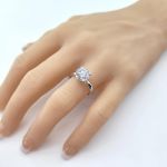 NANA Jewels NANA Sterling Silver Round Brilliant Cut Lucita Solitaire Engagement Wedding Ring Made with Pure Brilliance Zirconia