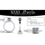 NANA Jewels 1.50 to 3.00ct Asscher Cut simulated Diamond Engagement Ring 10K-14K-Sterling Silver Lucita