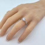 NANA Jewels NANA Sterling Silver Round Brilliant Cut Lucita Solitaire Engagement Wedding Ring Made with Pure Brilliance Zirconia
