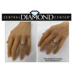 Central Diamond Center VOUS Solitaire Engagement Rings w/Sides Series in Solid Sterling Silver with Pure Brilliance Zirconia