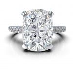 Central Diamond Center VOUS Solitaire Engagement Rings w/Sides Series in Solid Sterling Silver with Pure Brilliance Zirconia