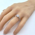 NANA Jewels NANA Sterling Silver Round Brilliant Cut Lucita Solitaire Engagement Wedding Ring Made with Pure Brilliance Zirconia
