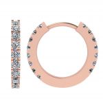 Sterling Silver &amp; Signity Zirconia Round Hoop Earrings, Baby, Teen, Women, Men