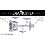 Central Diamond Center 0.20ct-0.30ct Diamond Stud Earrings Lab Created (G-H VS-SI) Silver &amp; 14K Gold Post Threaded or Friction