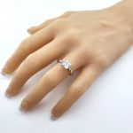 1.50-3.00ct Princess Solitaire Engagement Ring Lucita Wedding Ring Pure Brilliance Zirconia Sterling Silver
