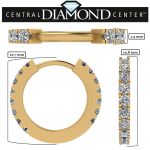 Sterling Silver &amp; Signity Zirconia Round Hoop Earrings, Baby, Teen, Women, Men