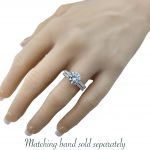 Central Diamond Center VOUS Solitaire Engagement Rings w/Sides Series in Solid Sterling Silver with Pure Brilliance Zirconia