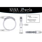 NANA Jewels Simulated Diamond Ring, Round  Pure Brilliance Zirconia Sterling Silver or 10k Gold Anniversary Ring, Simulated Diamond wedding band, Wedding Engagement Band