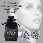 14K Solid Gold Post &amp; Sterling Silver 4 Prong Pure Brilliance Zirconia CZ Stud Earrings 1.00ctw - 8.00ctw