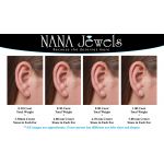 NANA Jewels Stud Earrings-Sterling Silver Round Cut Pure BrillianceZirconia  .30ct to 8.00ct twt. Hypoallergenic