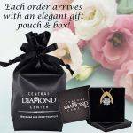 NANA Omega Dancing Stone Necklace Sterling Silver &amp; Pure Brilliance CZ with 0.8mm 22&quot; Adj Box Chain