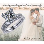 Princess Cut Solitaire CZ Engagement Ring made in 14K Solid Gold w/Pure Brilliance Zirconia 1.50ct-3.00ct
