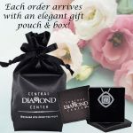 Double Square Dancing Stone Necklace Pendant in Sterling Silver made with Pure Brilliance Zirconia