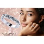 NANA Jewels Shared Prong Simulated Diamond Anniversary Ring,Pure Brilliance Zirconia Sterling Silver or 10K Gold Wedding Band