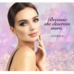 Zsa Zsa Oval Hoop Earrings Simulated Diamond-Silver Hoop Earrings Pure Brilliance Zirconia white-yellow &amp; rose