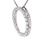 Sterling Silver Circle of Life Pendant Necklace – 5.00 Carat Cubic Zirconia (27 Stones, 3.50mm Each) – 925 Silver, 5g – Eternal Love Jewelry for Women
