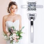 1.50-3.00ct Princess Solitaire Engagement Ring Lucita Wedding Ring Pure Brilliance Zirconia Sterling Silver
