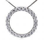 Sterling Silver Circle of Life Pendant Necklace – 5.00 Carat Cubic Zirconia (27 Stones, 3.50mm Each) – 925 Silver, 5g – Eternal Love Jewelry for Women