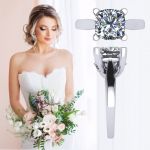 NANA Jewels Cushion Cut Simulated Diamond Solitaire Engagement ring Lucita style 1.5 to 3.0 carat Pure Brilliance Zirconia