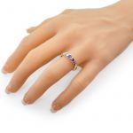 NANA Jewels S-Bar Mother&#039;s Ring with 1 to 6 Birthstones in Sterling Silver, 10k or 14k White, Yellow or Rose Gold