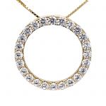 Sterling Silver Circle of Life Pendant Necklace – 5.00 Carat Cubic Zirconia (27 Stones, 3.50mm Each) – 925 Silver, 5g – Eternal Love Jewelry for Women