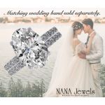 Central Diamond Center VOUS Solitaire Engagement Rings w/Sides Series in Solid Sterling Silver with Pure Brilliance Zirconia