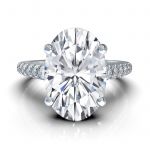 Central Diamond Center VOUS Solitaire Engagement Rings w/Sides Series in Solid Sterling Silver with Pure Brilliance Zirconia