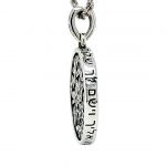 Central Diamond Center Star of David Am Israel Chai-Choice Lion or Shema Israel Preyer Necklace/Pendant