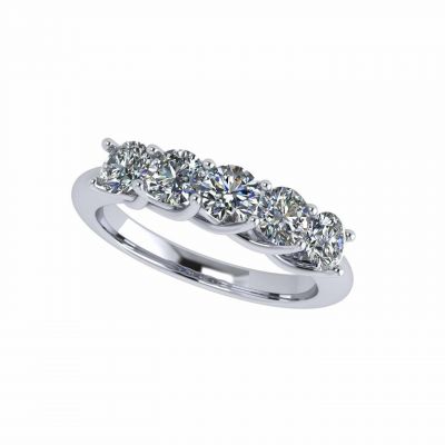 NANA Jewels Simulated Diamond Wedding Ring,  Pure Brilliance Zirconia Solid 14K Gold Anniversary Ring Band