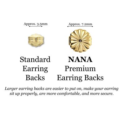 NANA Jewels Simulated Morganite Swarovski Zirconia Round Halo Earrings Sterling Silver with 14k post