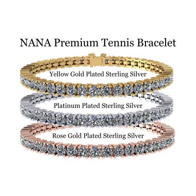 Simulated Diamond Tennis Bracelet, Swarovski Zirconia, Sterling Silver 5.0ct, 7.50ct, 10ct, 17.50ct, 22ct