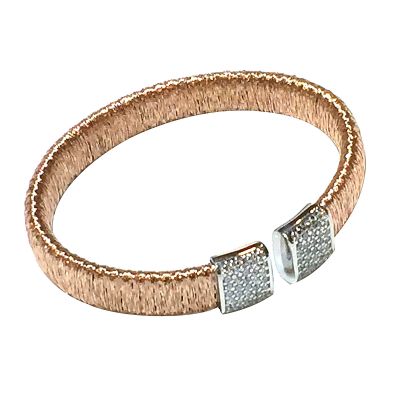 NANA Jewels Sterling Silver &amp; CZs Bangle Bracelet in White, Yellow or Rose Gold Plated
