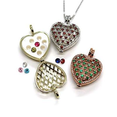 NANA Jewels Ultimate Heart of Hearts Mothers Locket Necklace Pendant in Sterling Silver &amp; Mother of Pearl