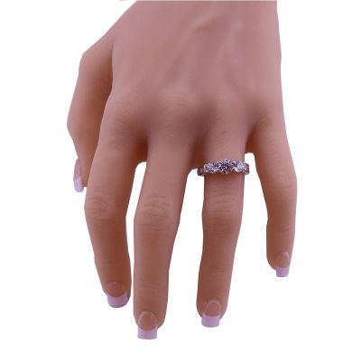 NANA Jewels 3 Stone Past Present &amp; Future Ring made with  Pure Brilliance Zirconia 2.50ctw &amp; 3.50ctw