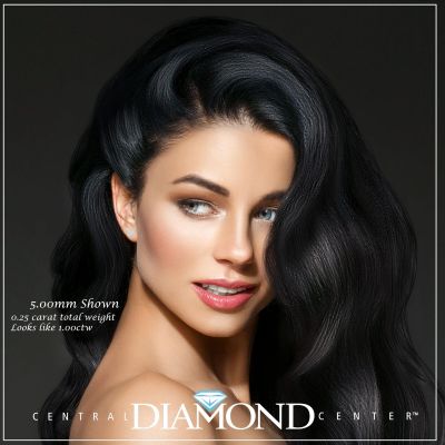 Diamond Stud Earrings 9stone Cluster 14kt Gold-Lab Created Diamonds-1 carat to 4 carat total weight look