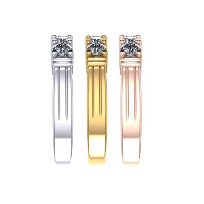 NANA Simulated Diamond Ring,  Pure Brilliance Zirconia Solid 14 Karat Gold Anniversary Ring, Simulated Diamond wedding band, Wedding Engagement Band