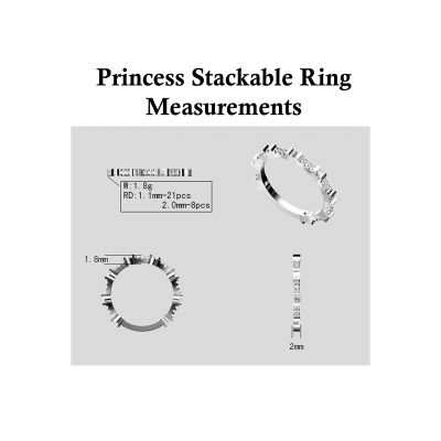 Central Diamond Center Sterling Silver Stackable Birthstone Ring Band w/Princess Cut Simulated Birthstones, Gold Plated