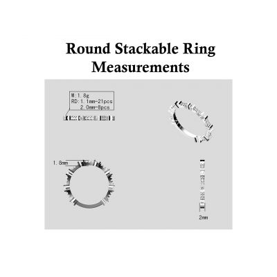 Sterling Silver Stackable Birthstone Ring Band w/ Round Cut Simulated Birthstones, Gold Plated