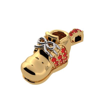 NANA Jewels Birthstone Baby Shoe Necklace Pendant w/ Pure Brilliance Zirconia - Gold Plated Silver, 10K Solid Gold or 14K Solid Gold