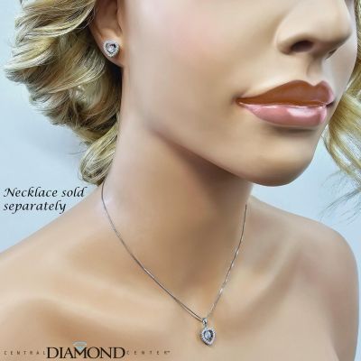 Heart Dancing Gemstone Earrings in Sterling Silver made w/ Pure Brilliance Zirconia