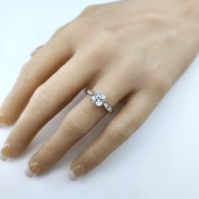 NANA Jewels Cushion Cut Simulated Diamond Solitaire Engagement ring Lucita style 1.5 to 3.0 carat Pure Brilliance Zirconia